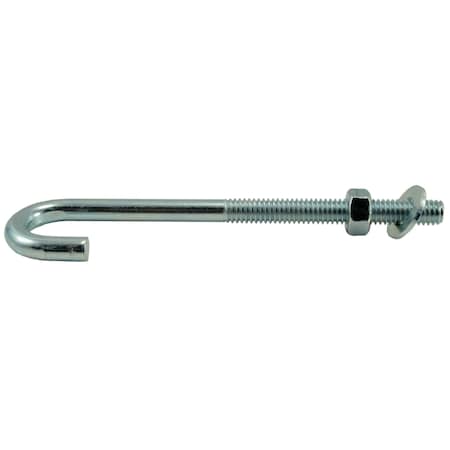 Midwest Fastener 5/16"-18 x 5" Zinc J Hold Down Bolt 4PK 34843